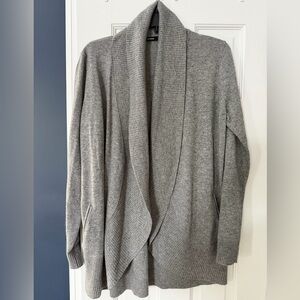 Quince MongolianCashmere Heather Gray Open Cardigan